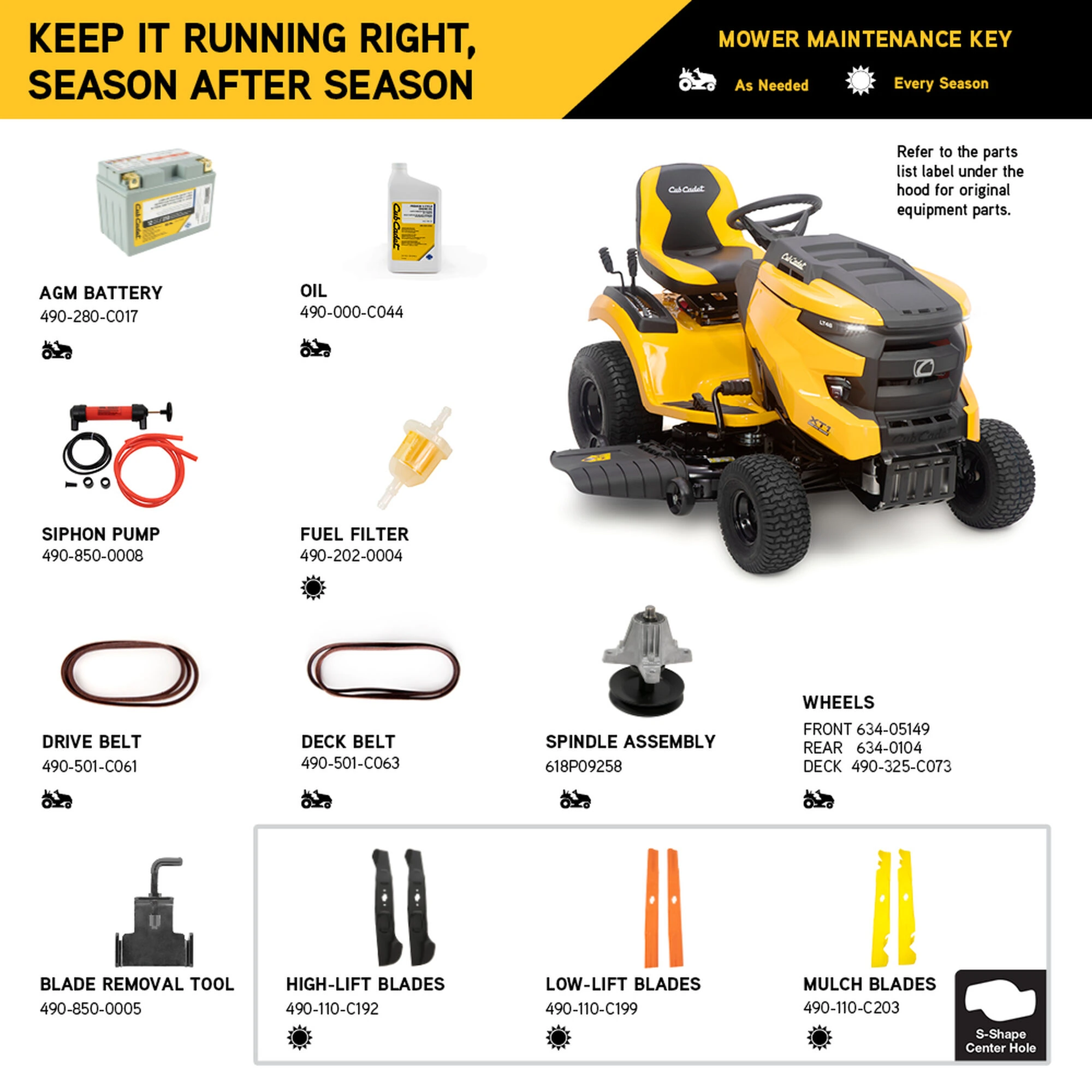 Cub Cadet XT1 LT46 46 in. 22 HP Riding Lawn Mower (13APA9TTA10) - view 13